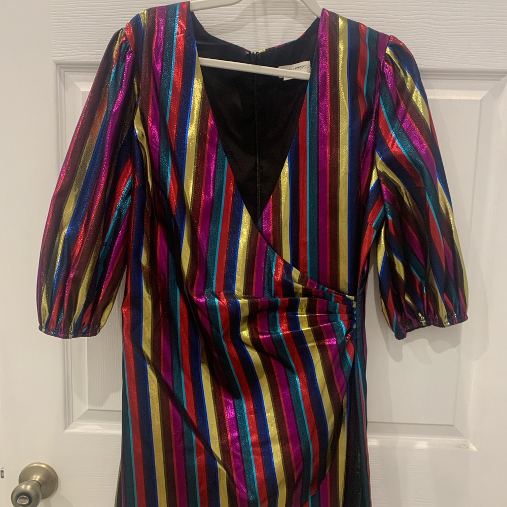 Lovers + Friends Black Dress with Multicolor Accents